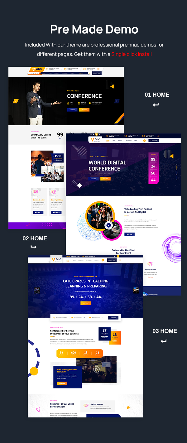 Volia - Conference and Event WordPress Theme - 6